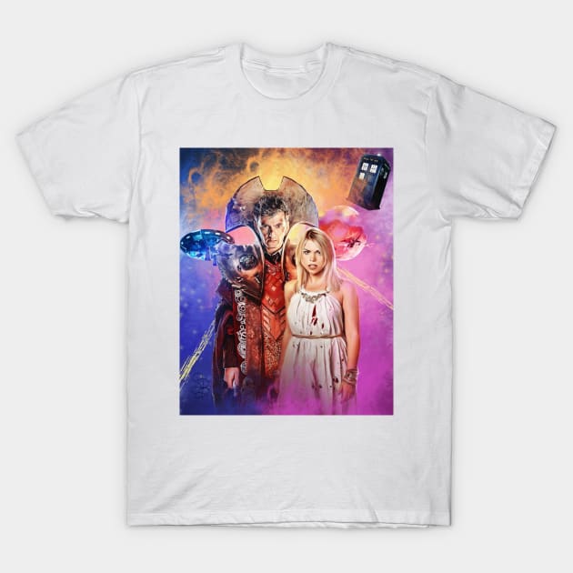 Doctor Who. Ten and Rose. Time Lord Victorious. T-Shirt by stacyabrightart